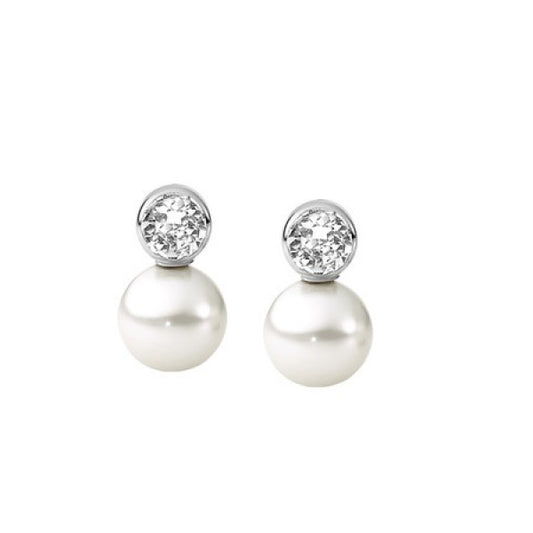 Stud earrings 237 White Pearl