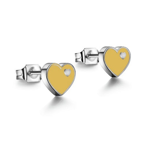 Heart Gold Stud Earrings 246