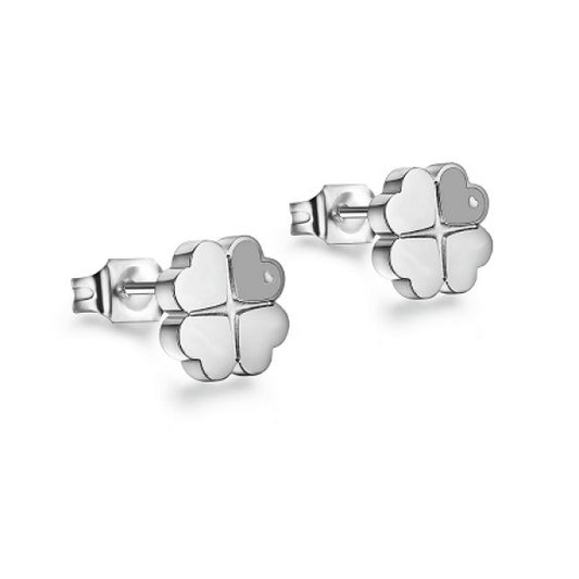 Stud earrings four-leaf clover 247
