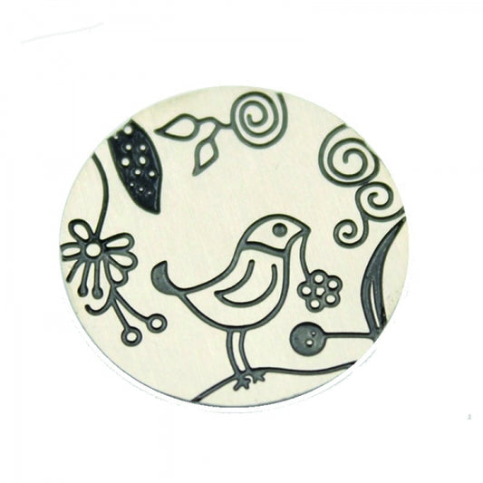 Story Scheibe 1331 Vogel Silber