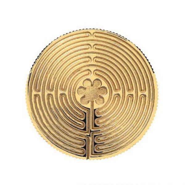 Ciondolo Labirinto di Chartres in oro 384